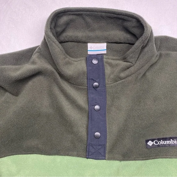 Columbia Men's Basin Trail 3 Half Snap Fleece Pullover Size XL Green. - Picture 8 of 10